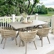 preview thumbnail 2 of 13, PURPLE LEAF PE Rattan Outdoor Patio Furniture Dining Set with All Aluminum Frame