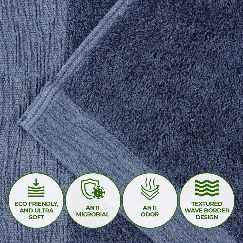 Superior Sierra Rayon From Bamboo Cotton Blend 6 Piece Bathroom Towel Set