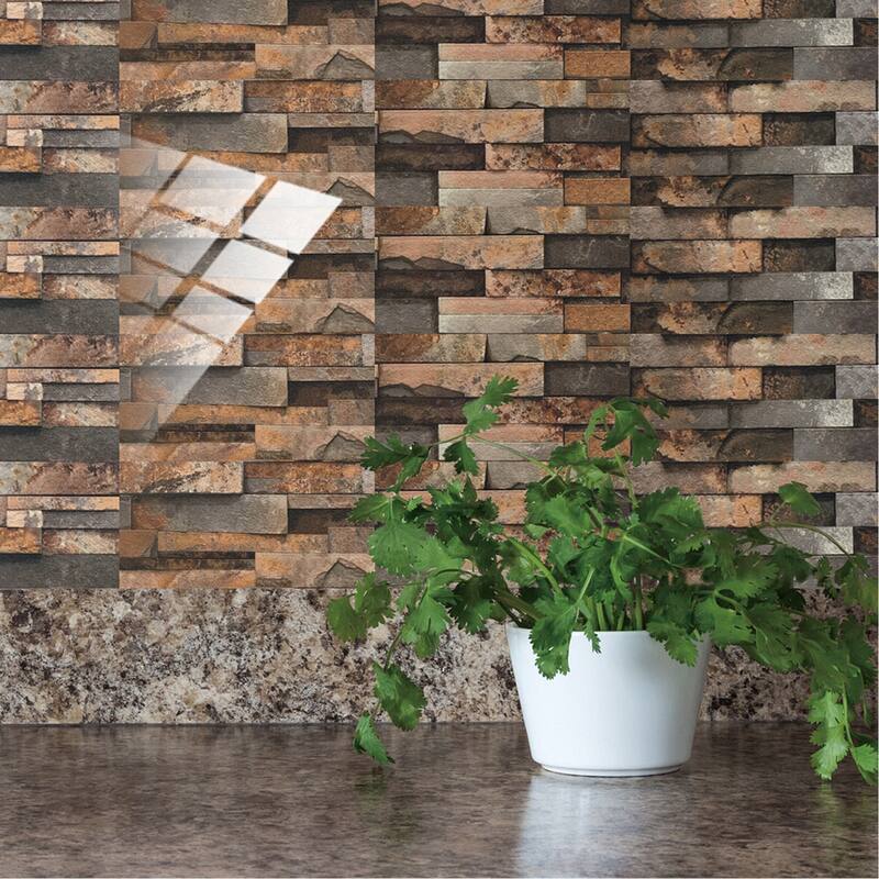 Self-Adhesive Wallpaper Brick Marble Pattern Wall Tile Sticker PVC