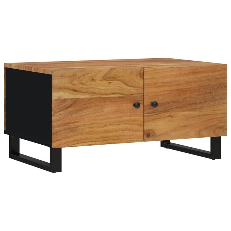 vidaXL Coffee Table 31.5"x19.7"x15.7" Solid Wood Mango&Engineered Wood