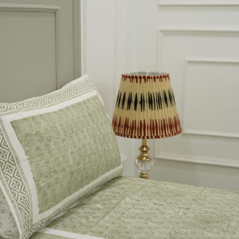 Fabdivine Cotton Hand Block Floral Flat Sheet Bed Room Home Décor Accent Gift