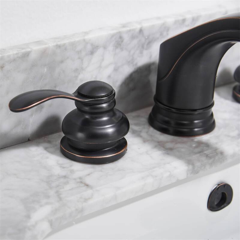 Waterfall Widespread Bathroom Faucet Double Hanlde 8 Inch Bathroom Sink Faucets 3 Hole Modern Basin Vanity Mixer Tap With Valve
