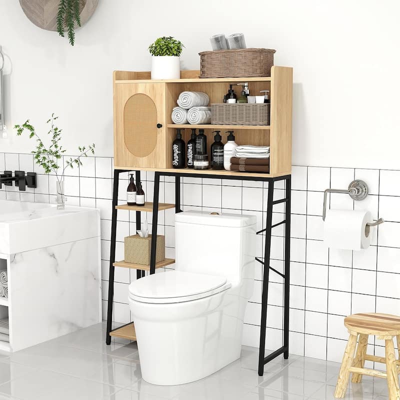Over The Toilet Bathroom Cabinet Freestanding Storage Organizer
