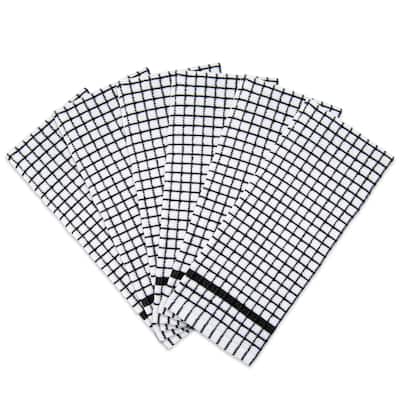 The Sloppy Chef Classic Checkered 6-Piece Kitchen Towels - 15x25