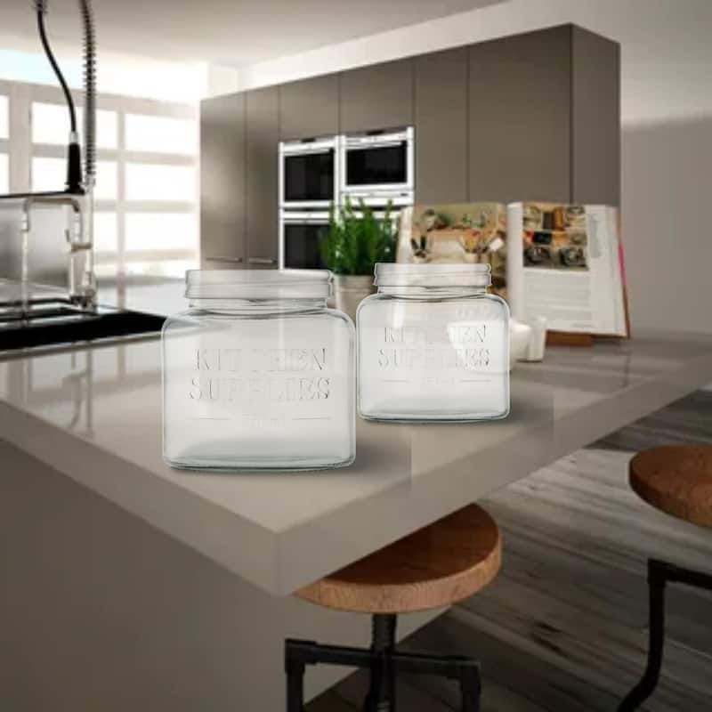 Amici Home Kitchen Supplies Glass Canister Dry Food Storage Container