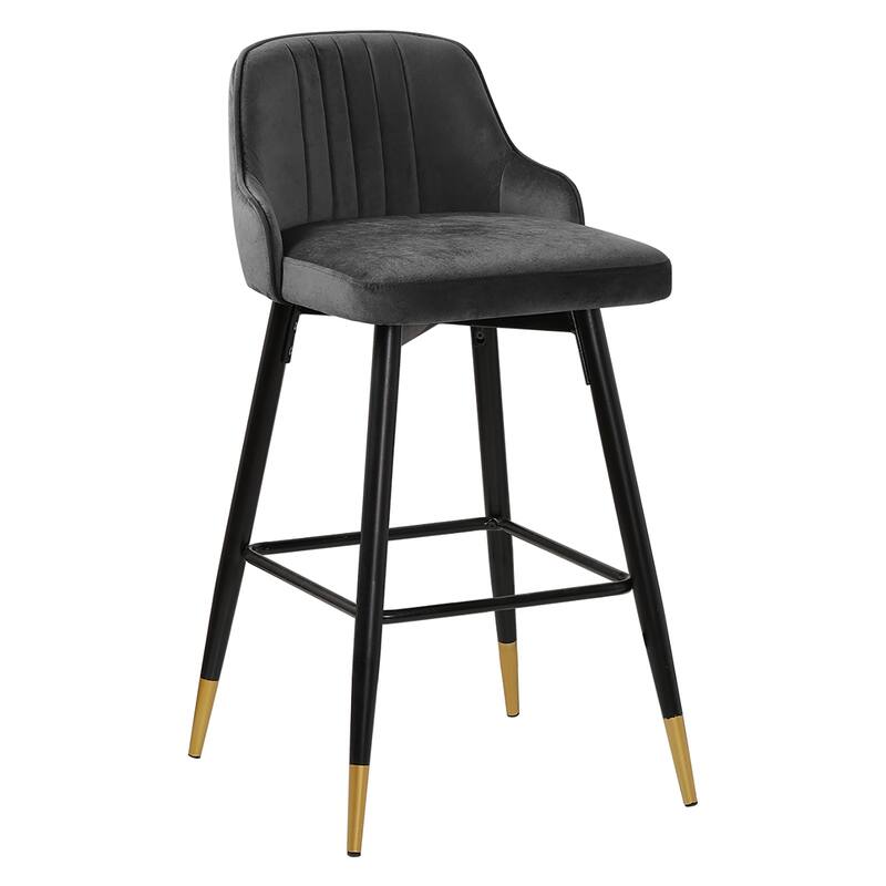 Modern Velvet Upholstered Swivel Counter/ Bar Stools Set of 2/4
