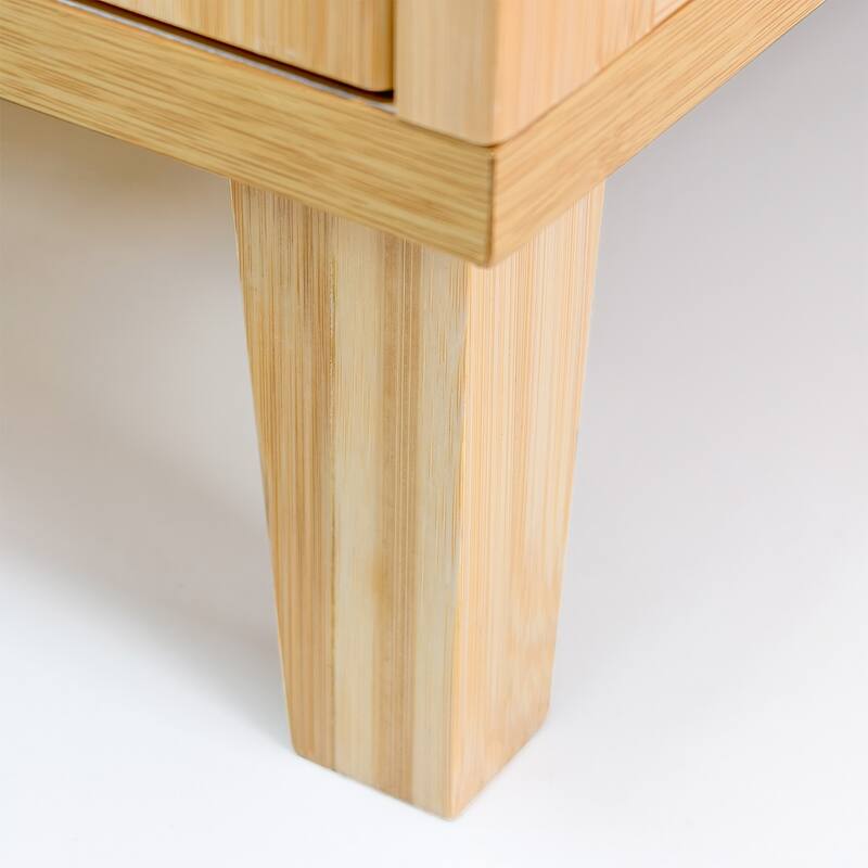 Rattan Buffet Cabinet with Storage Table Accent Sideboard with Doors - 29.5x15.3x32.2 inch