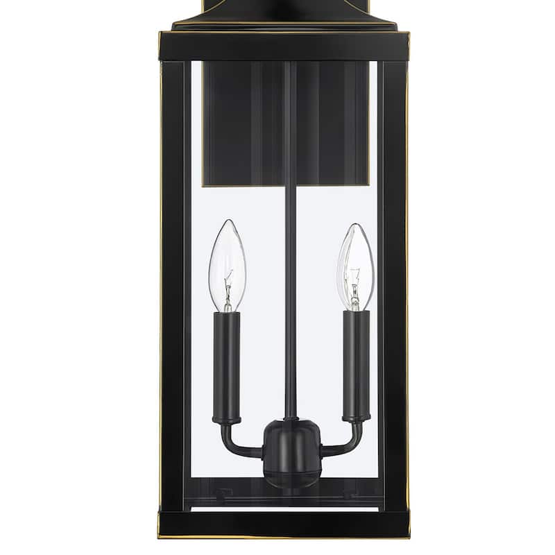25.7"H 2-Light Large Outdoor Bronze Exterior Wall Lantern Sconce Light