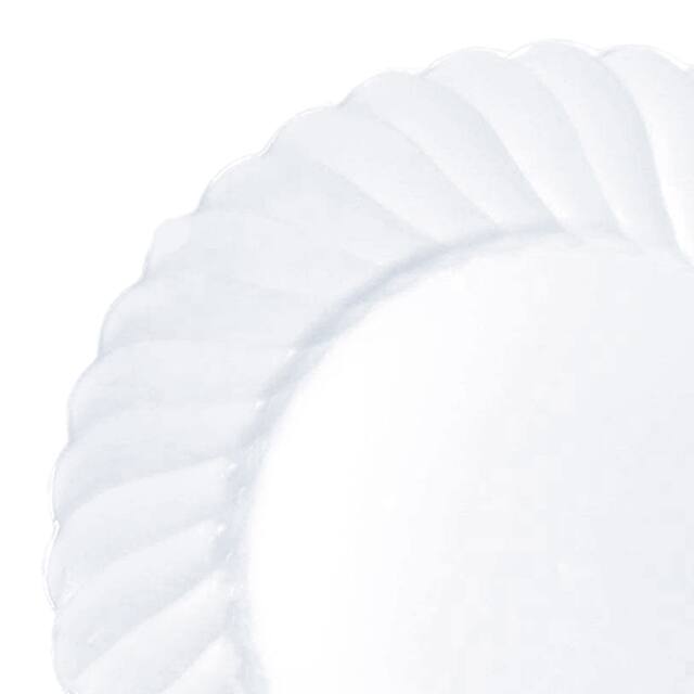 Solid Round Flaired Disposable Plastic Plate Packs - Party Supplies