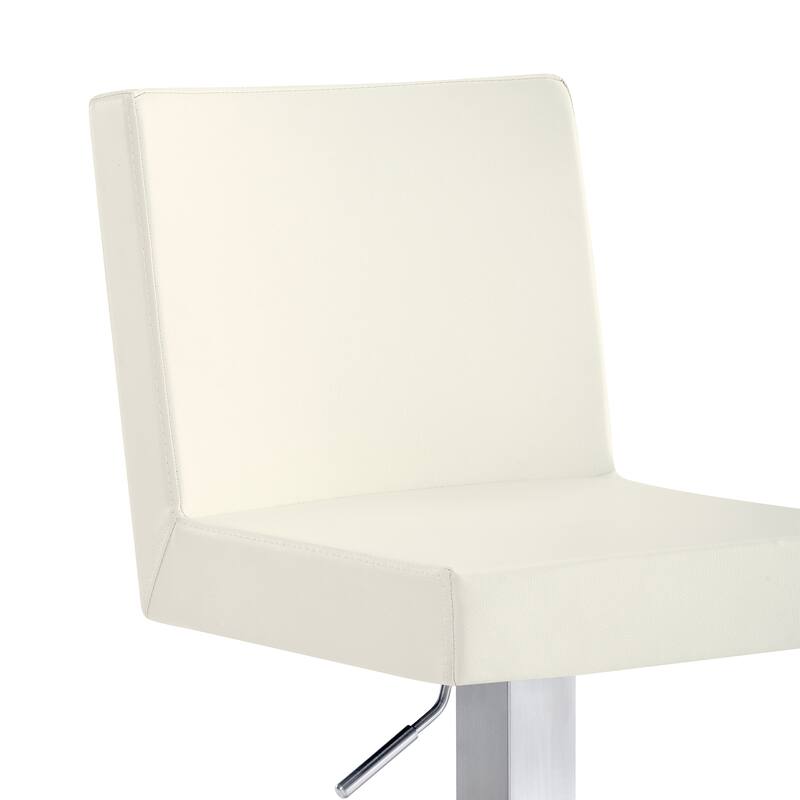 Strick & Bolton Callcott Contemporary Faux Leather and Metal Swivel Bar Stool