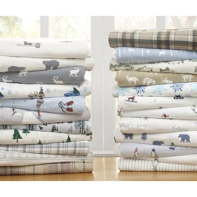 Eddie Bauer Printed Cotton Flannel Sheet Set