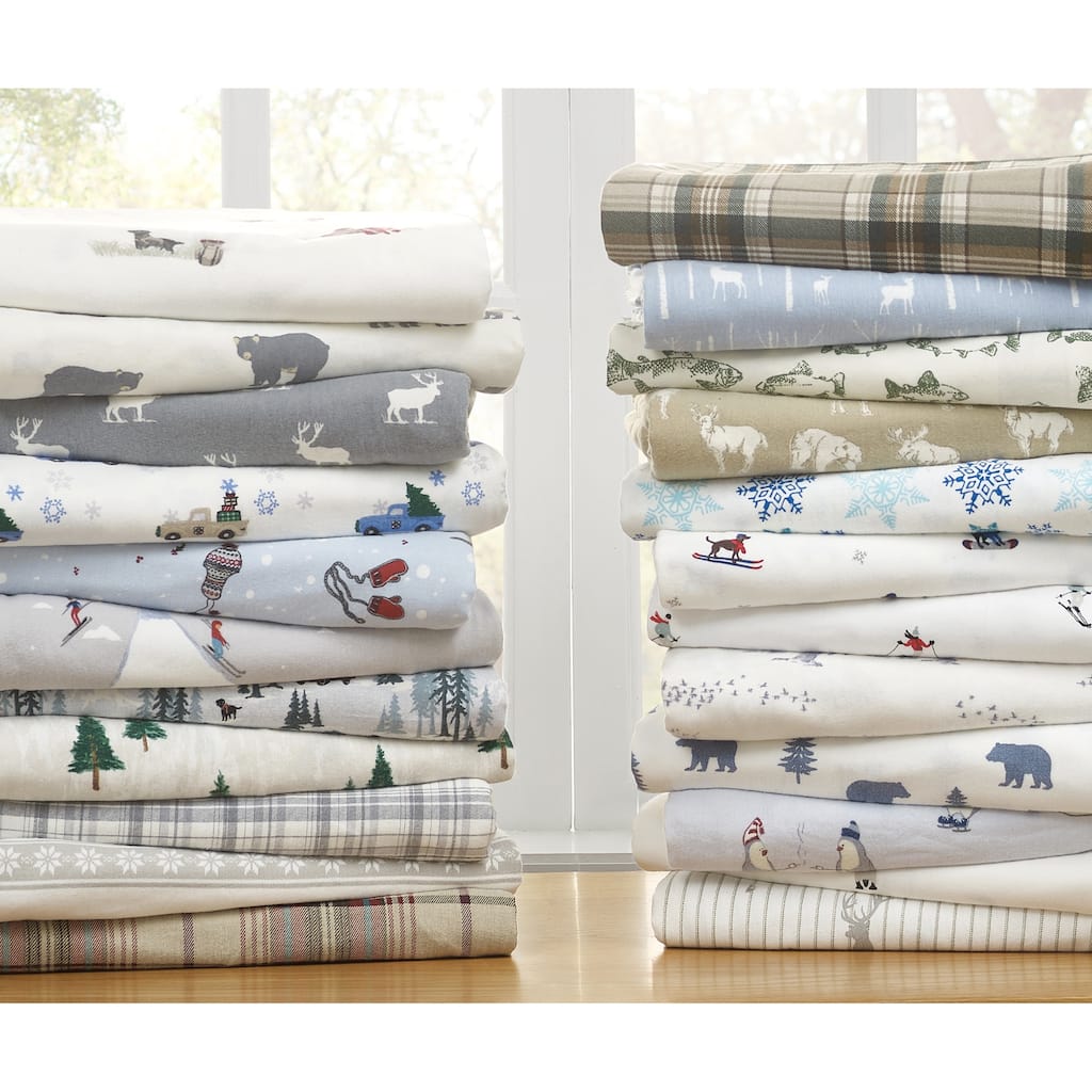 Eddie Bauer Printed Cotton Flannel Sheet Set
