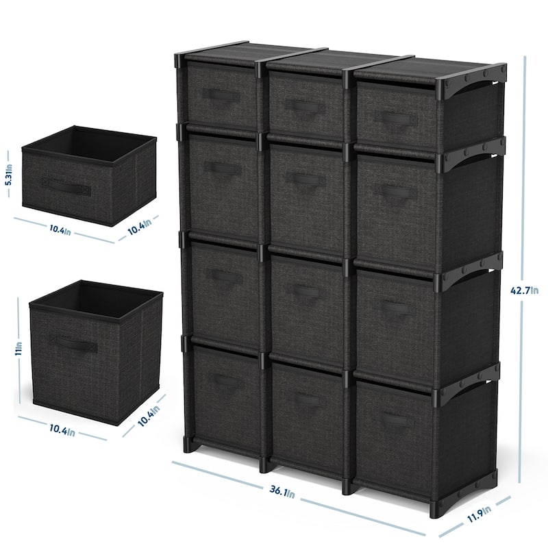 Nestl Cube Storage Organizer for Bedroom - Box Storage Cubby Organizer for Living Room, Office, & Playroom