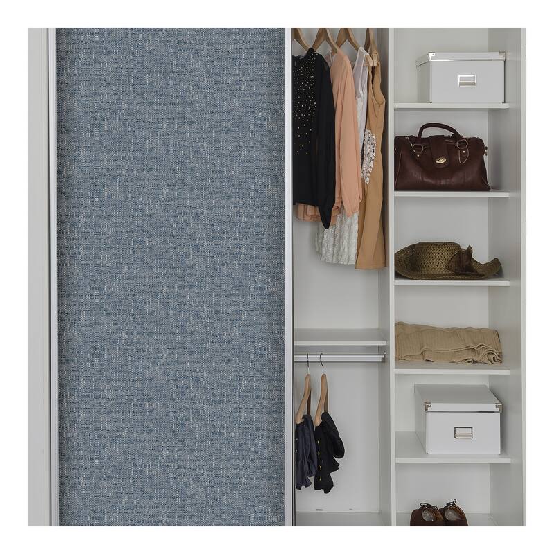 NuWallpaper Navy Poplin Texture Peel & Stick Wallpaper - 216in x 20.5in x 0.025in