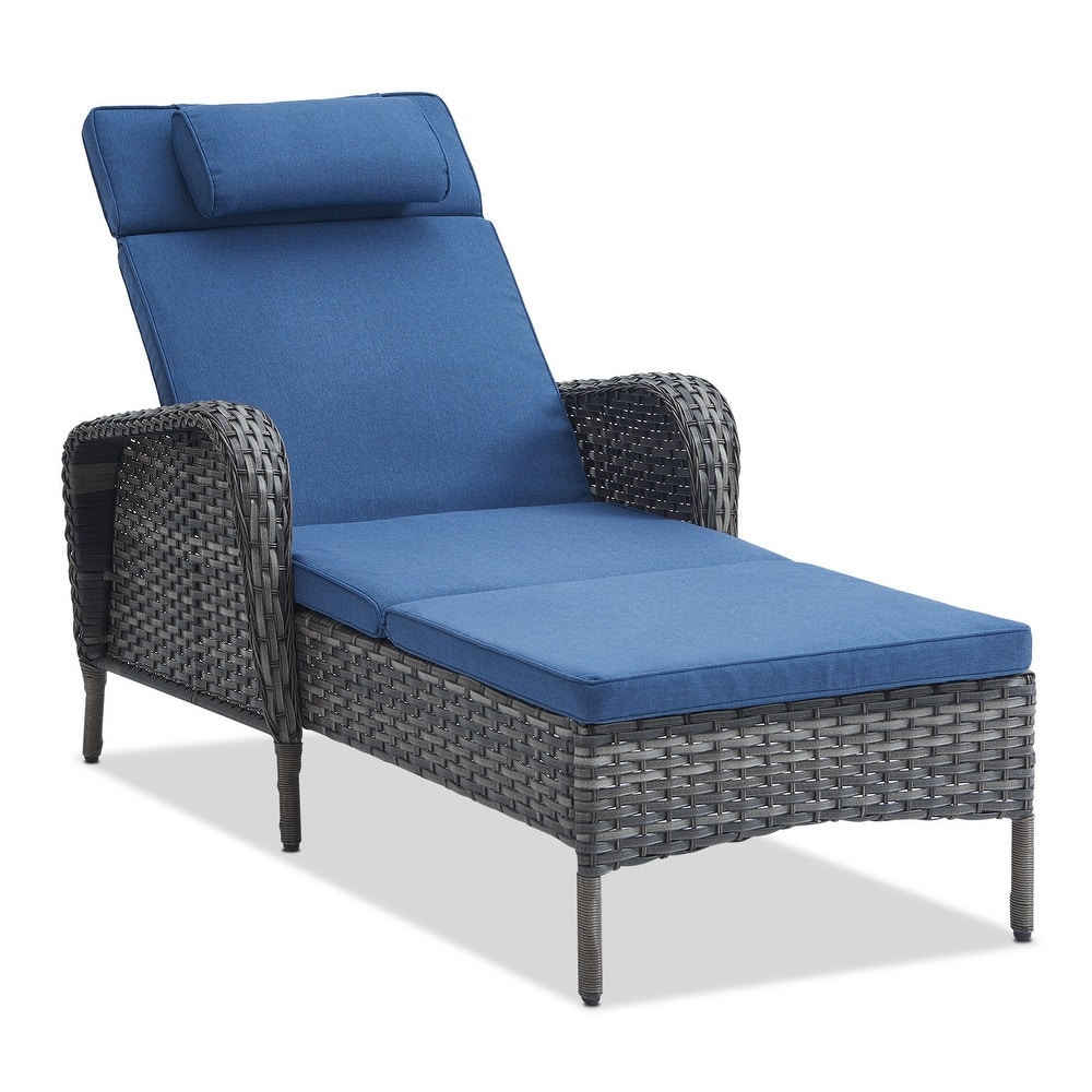 Patio Chaise Lounge with Cushion