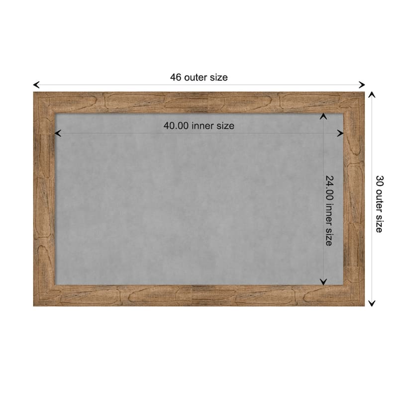 Amanti Art Owl Brown Framed Magnetic Board - Board Size 40x24