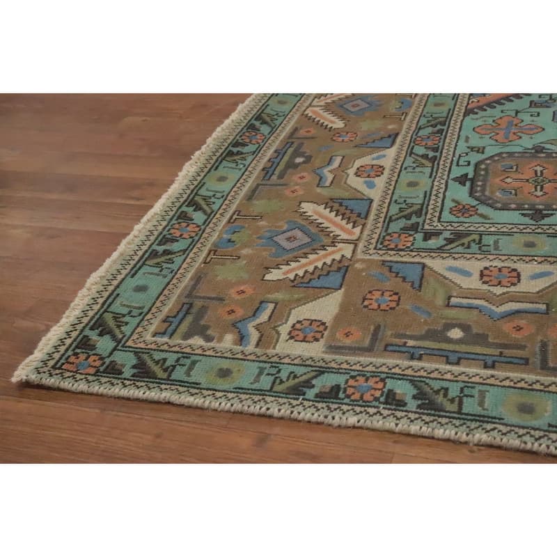 Hand Knotted Oriental 100% Wool Carpet Traditional Floral Purples Tabriz Area Rug - 11' 1'' X 8' 2''