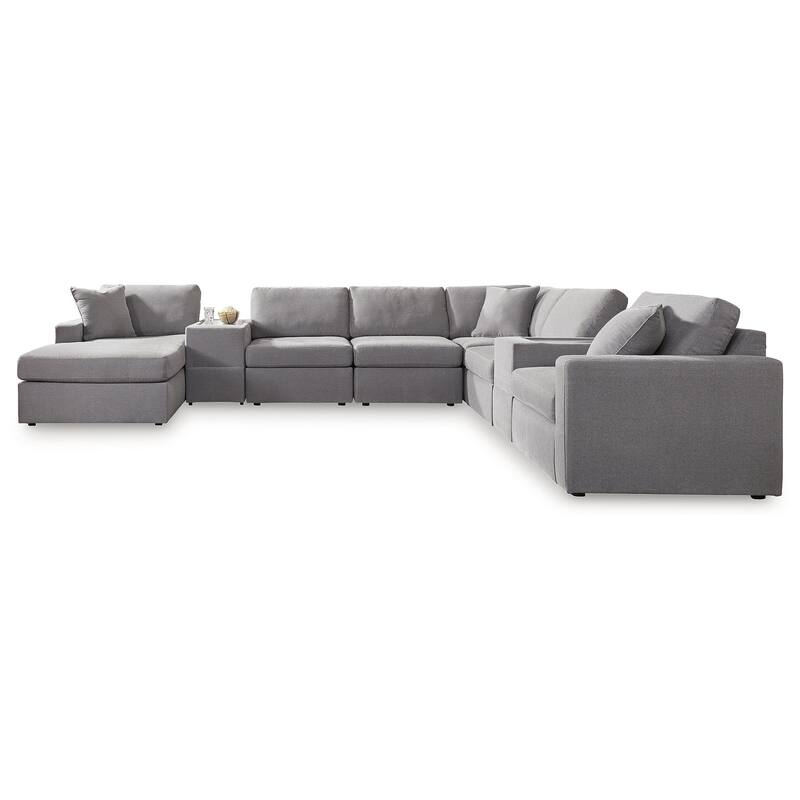 Signature Design by Ashley Modmax 8-Piece Sectional with Chaise and Storage Consoles - 157" W x 124" D x 36" H