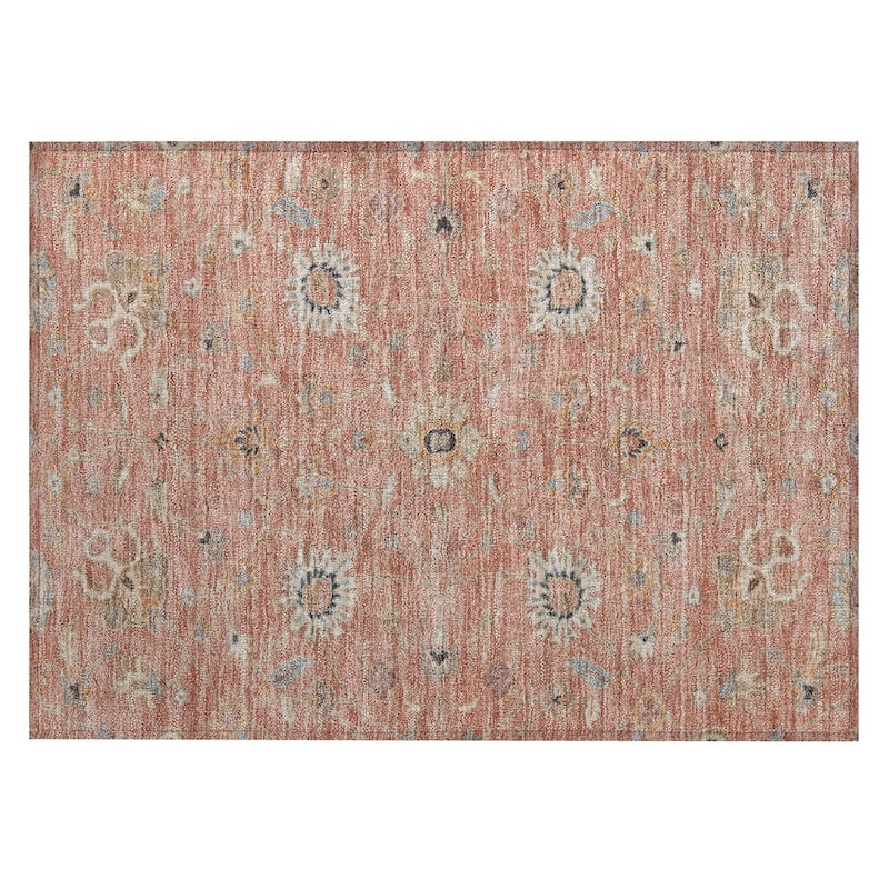 Machine Washable Indoor/ Outdoor Traditional Persian Chantille Rug