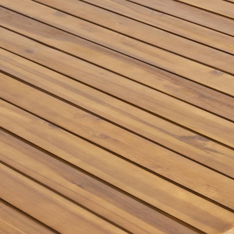 69 Inch Acacia Wood Dining Table Solid Wood Outdoor Weather Resistant