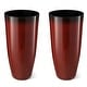 preview thumbnail 23 of 47, Glitzhome 30"H Set of 2 Oversized Gradient Cobalt Blue/Turquoise/Red Tall Plastic Planter
