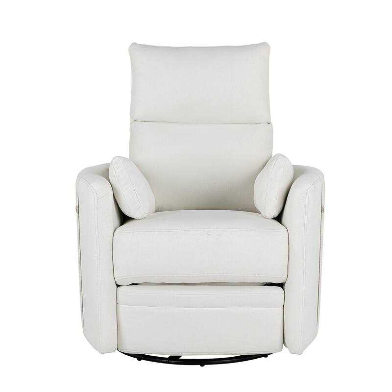 32" Nursing Rocker Recliner,Swivel Glider with 2 Pillows,Comfort Chair