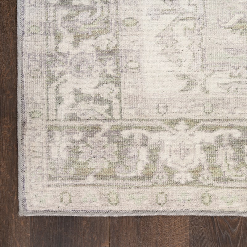 Nourison Vintage Washables Indoor only Green Persian Area Rug
