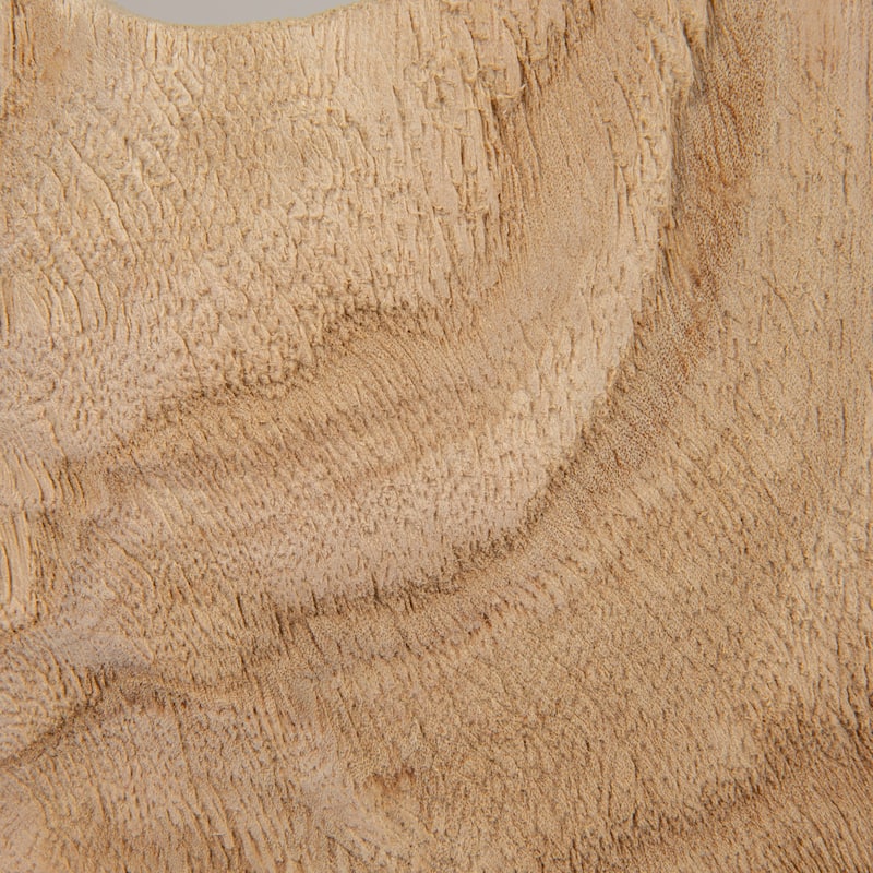 Scalloped Edge Paulownia Wood Decorative Bowl - 10.24"L x 10.2"W x 7.48"H