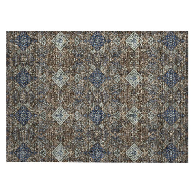 Machine Washable Indoor/ Outdoor Global Flory Chantille Rug