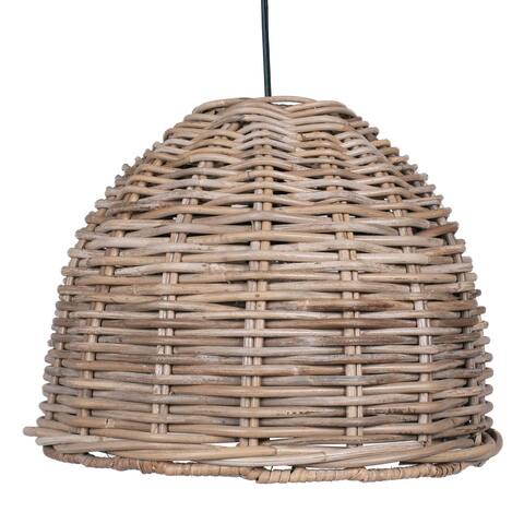 Natural Mud Washed Rattan Dome Lighting Pendant