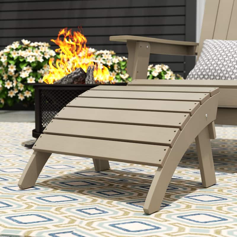 Vineyard HIPS Outdoor Eco-Friendly All Weather Adirondack Chair Ottoman