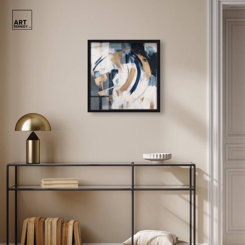 Golden Vortex I Shadowbox by Art Remedy
