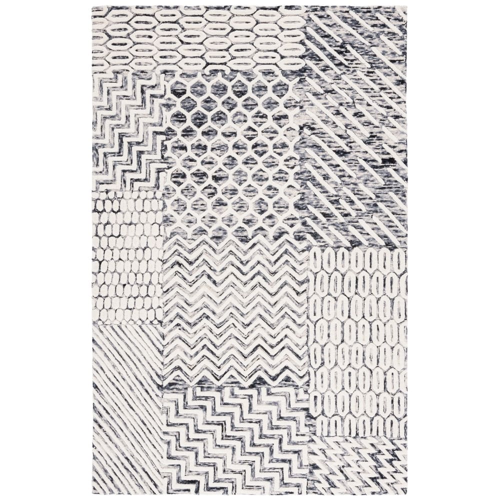 SAFAVIEH Handmade Ebony Fanette Modern & Contemporary Wool Rug