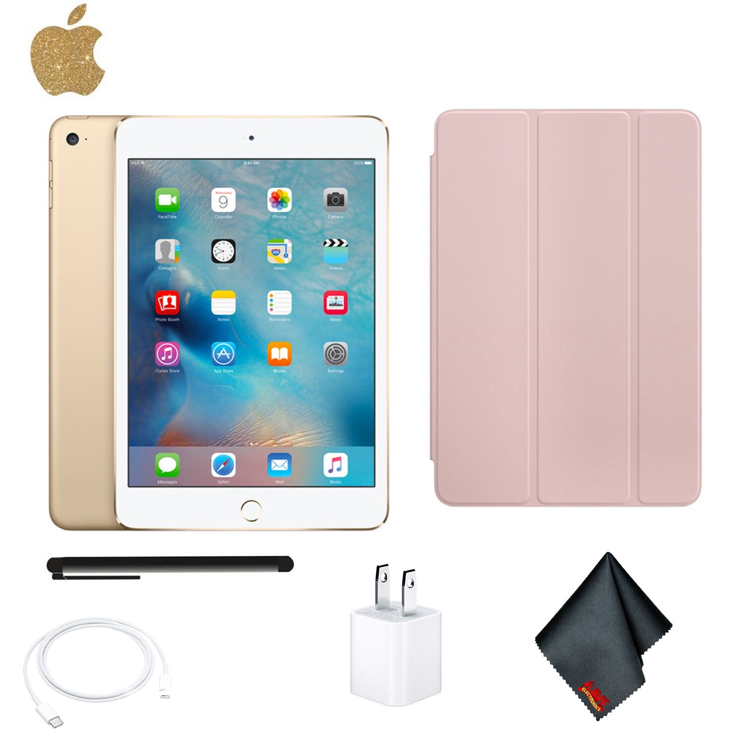 Apple Ipad Mini 4 128gb 7 9 Inch Wi Fi Gold Bundle Overstock