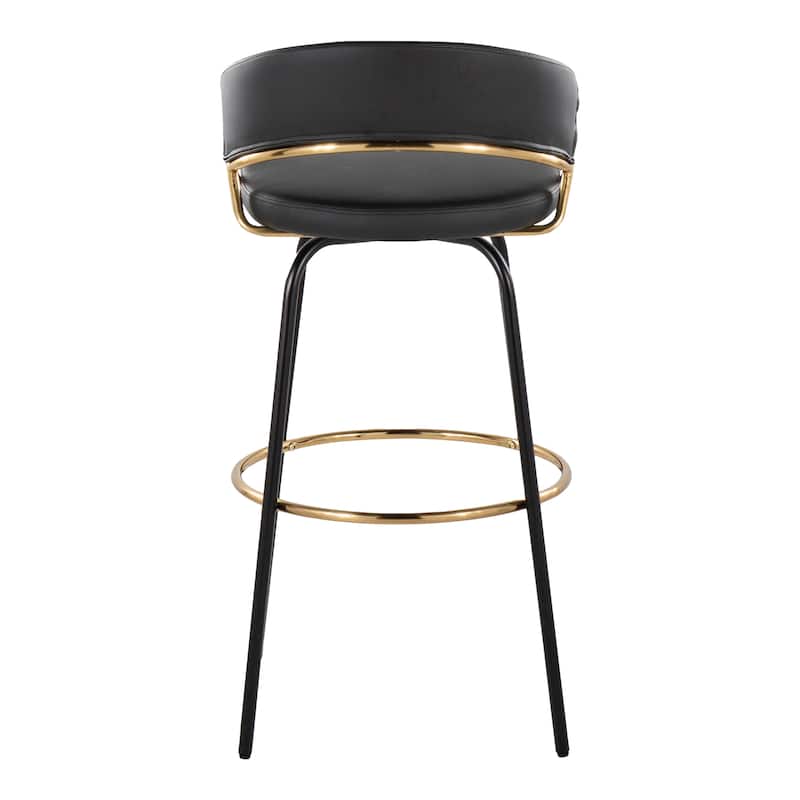 Silver Orchid Tatyana 30" Fixed-Height Bar Stool with Metal Legs (Set of 2)