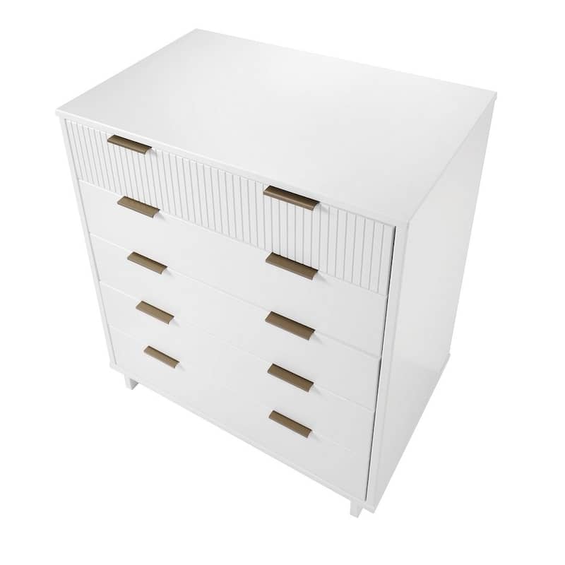 Manhattan Comfort Granville 45.27" Modern Tall 5 Drawer Dresser