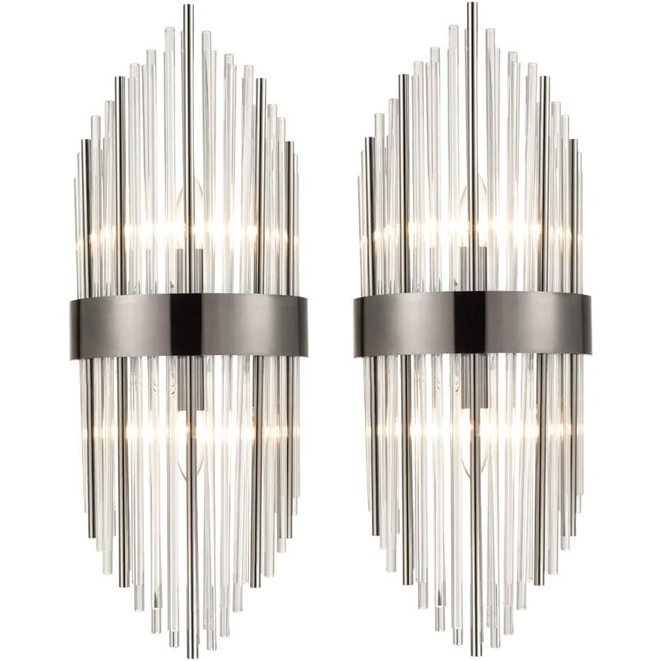 Peruggia Modern Flute Shape Glass Wall Sconces 2-Pack Wall Sconce Lighting