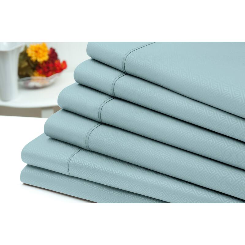 US Army 6 Piece Embossed Greek Key Sheet Set