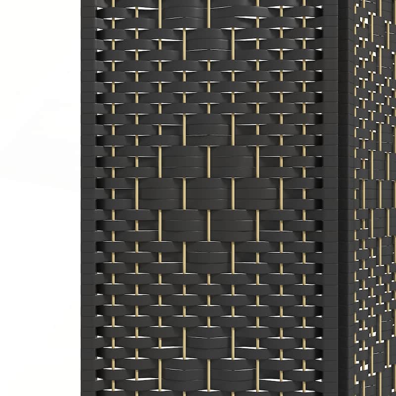 Freestanding Wave Fiber Partition Folding Privacy Screen for Home and Office