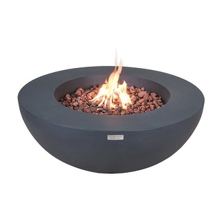 Elementi  Lunar Dark Grey Outdoor Fire Pit Bowl - 42 Inches