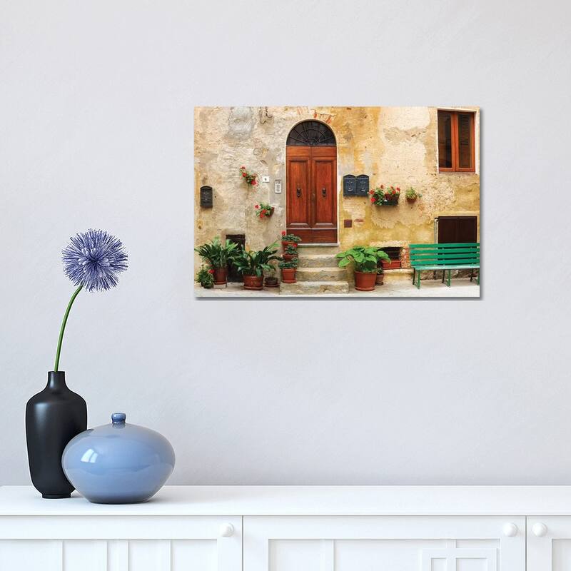 iCanvas "Italy, Pienza. House door. " by Jaynes Gallery Canvas Print - 12x18x1.5
