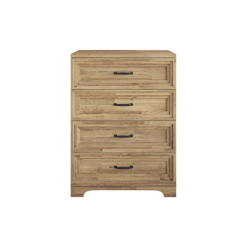 CraftPorch Vintage 4-Drawers Chest - Brown Oak