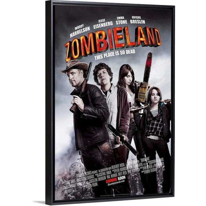 Shop Zombieland Movie Poster Uk Black Float Frame Canvas Art Overstock 27371293