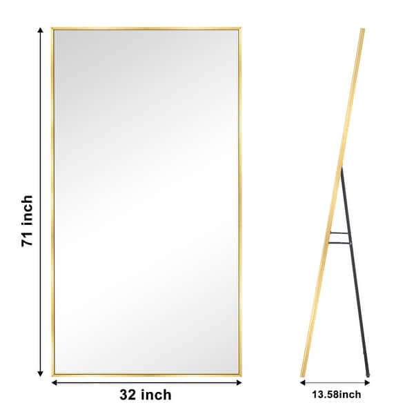 dimension image slide 4 of 12, Modern Full Length Floor Mirror Freestanding Mirror