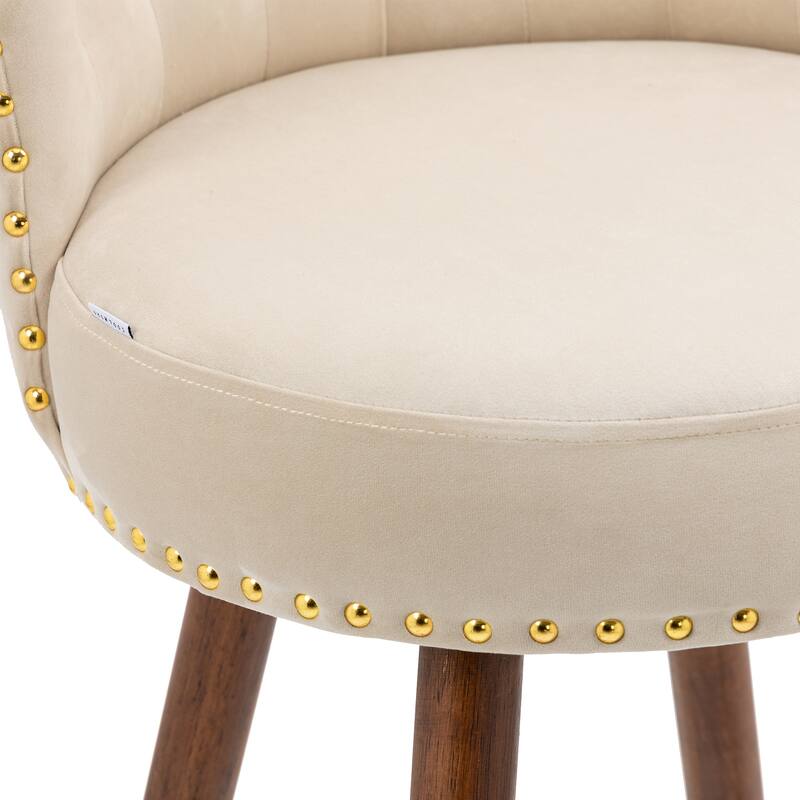 Swivel Bar Stools with Backrest Footrest - 21.85*20.08*36.02Inch