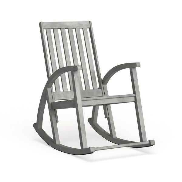 white and gray rocking chair