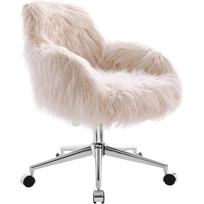 Chrome Office Chair - Stylish Desk Chair, Victorian Design, Comfortable & Durable - Home & Office Seating