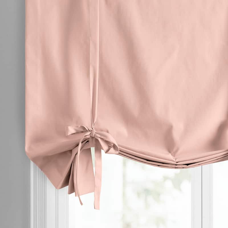 Exclusive Fabrics Solid Cotton Tie-Up Window Shade (1 Panel)
