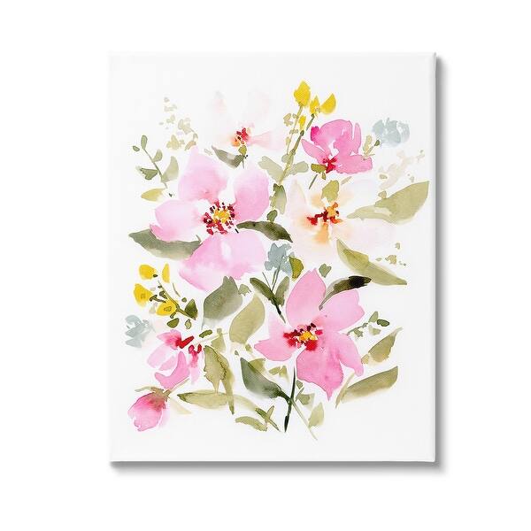 Stupell Pink Blossom Pattern Canvas Wall Art Design By Victoria Barnes ...