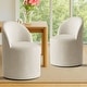 preview thumbnail 19 of 40, Linen Upholstered Dining Chair with Castors (Set of 2)